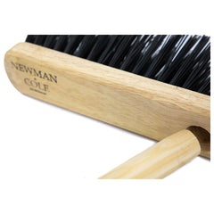 Close up of how the handle fits into the 18" Newman and Cole Stiff PVC Broom 