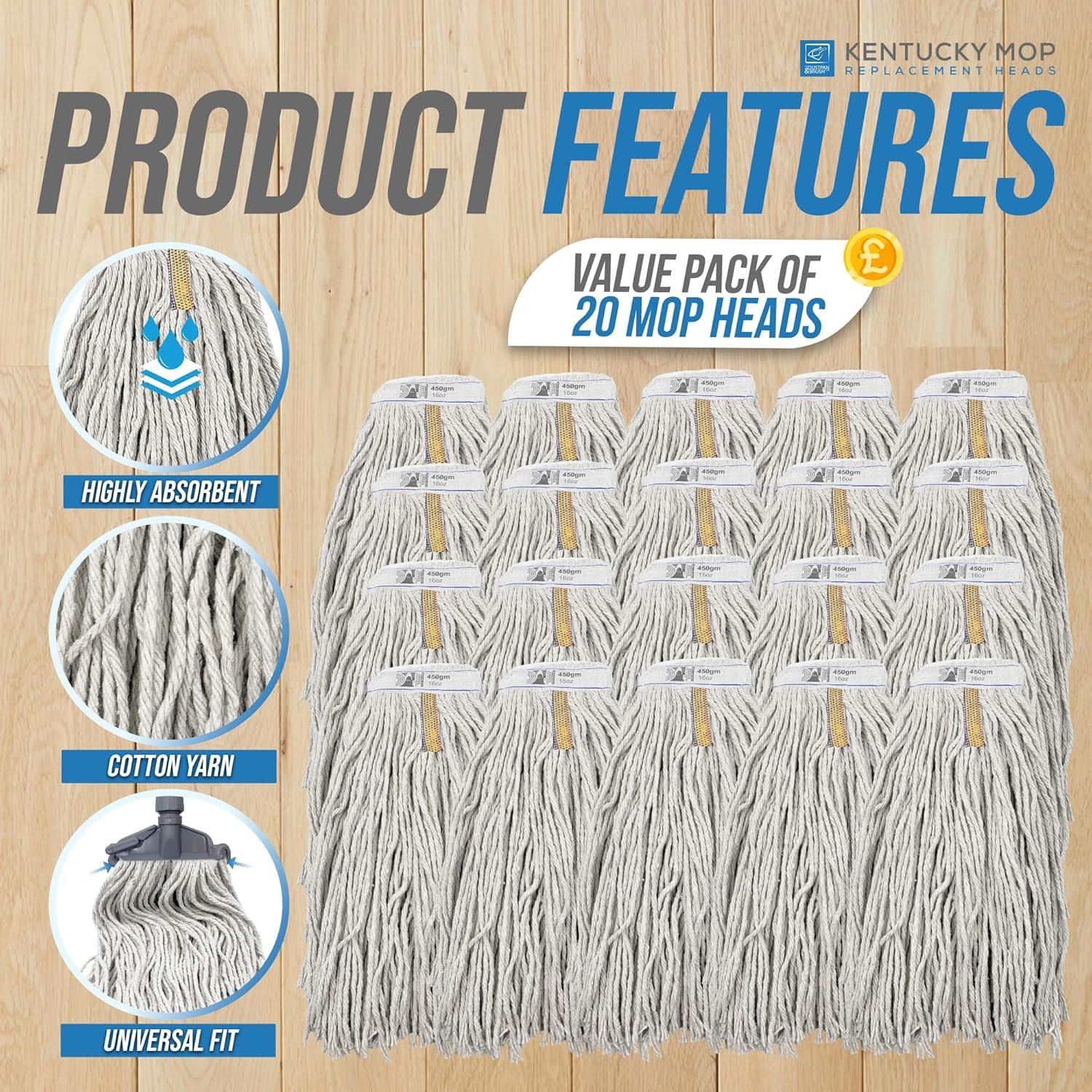 Kentucky Mop Head - Pack of 20 - The Dustpan and Brush Store
