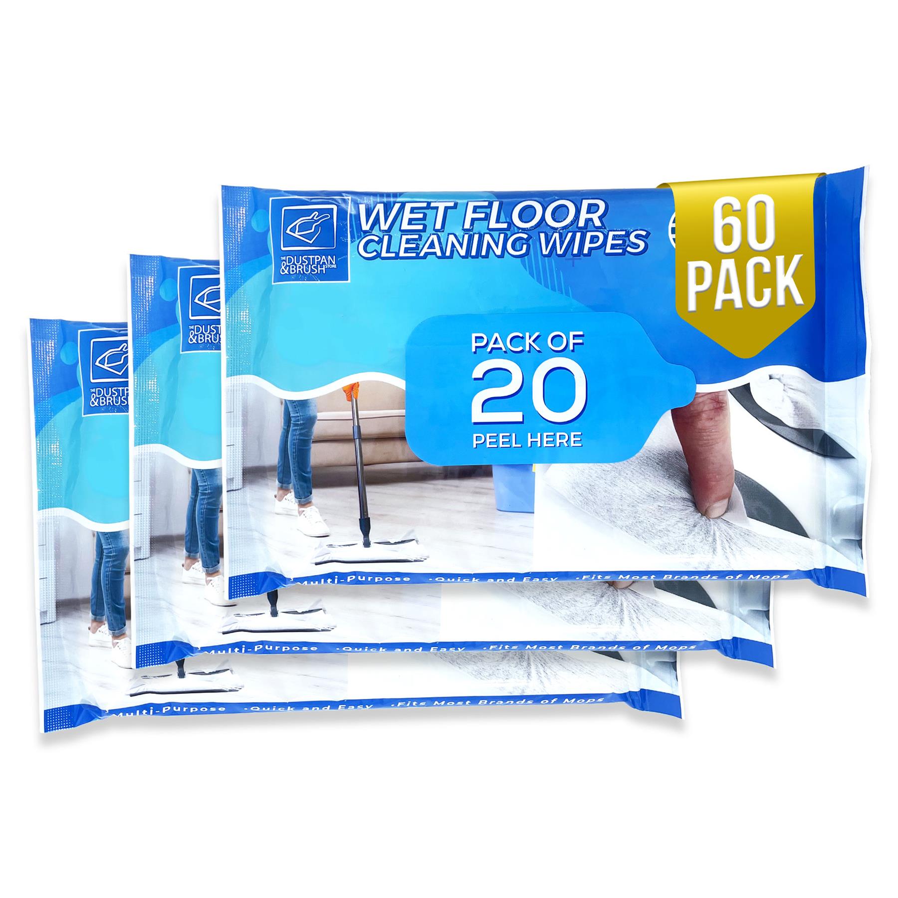 Wet Floor Cleaning Wipes – Disposable Multi-Surface Wipes - The Dustpan and Brush Store