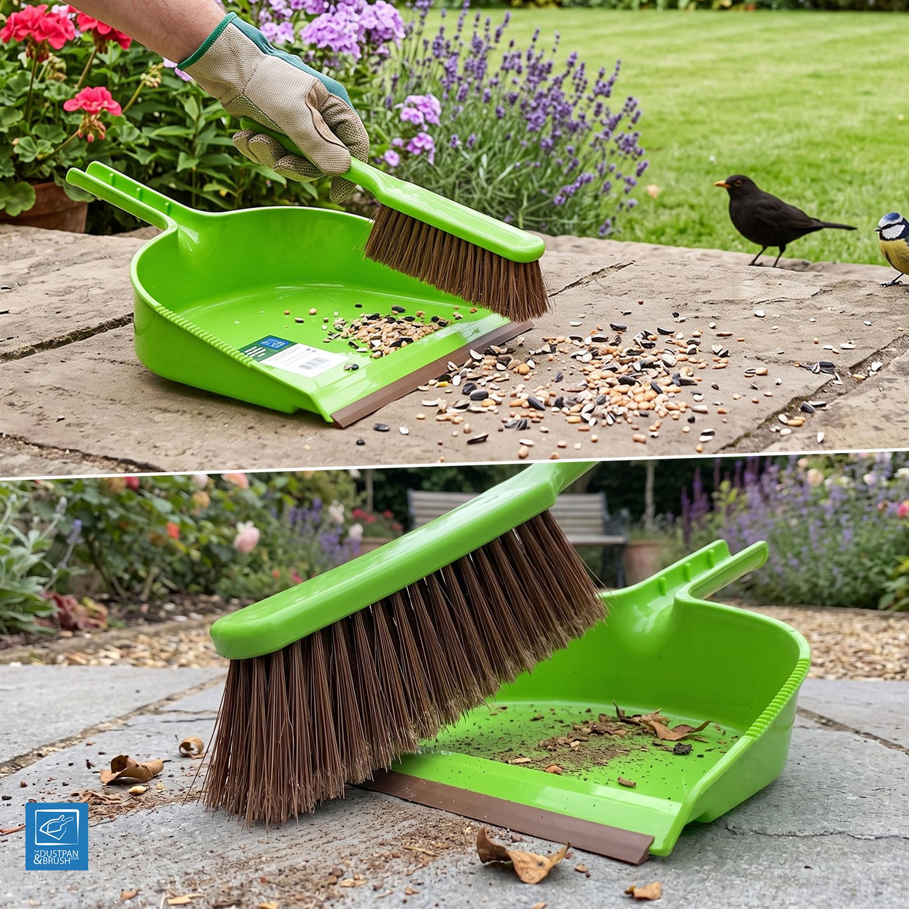 Large Outdoor Garden Dustpan and Brush Set - The Dustpan and Brush Store
