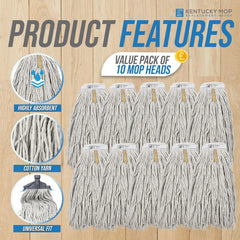 Kentucky Mop Head - Pack of 10 - The Dustpan and Brush Store