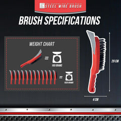 Heavy Duty Wire Brush with Scraper | Single, 3 & 12 Pack Options - The Dustpan and Brush Store