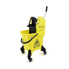 Yellow Large Heavy Duty Ergo 31L Kentucky Mop Bucket on Wheels with Wringer