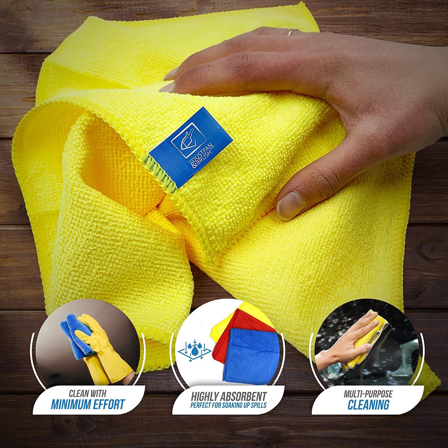 Large Soft Absorbent Microfibre Cloths - Pack of 3