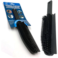 Rubber Hand Brush General Purpose Cleaning Brush With Scratch Free Rubber Bristles Ideal For Pet Hair Removal