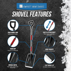 Compact Travel Snow Shovel Shovel features 