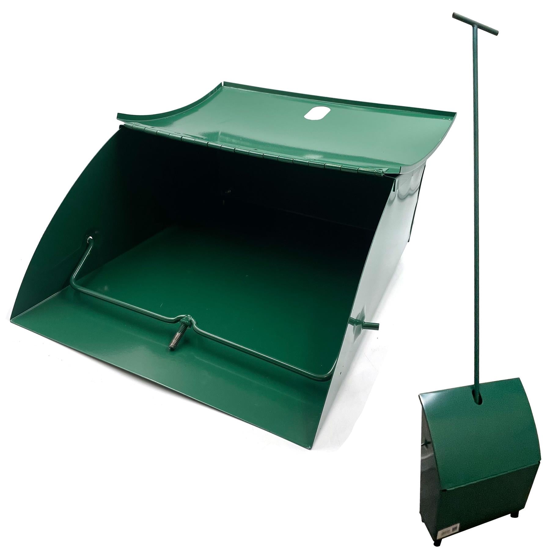 Long Handled Metal Dustpan | Industrial Lobby Dust Pan - The Dustpan and Brush Store
