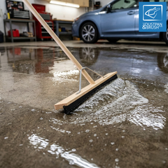 24" Heavy Duty Floor Squeegee with Wooden Handle | Rubber Blade - The Dustpan and Brush Store