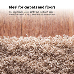 Rubber Bristle Broom | Solid Metal Handle for Pet Hair & Hard Floors - The Dustpan and Brush Store