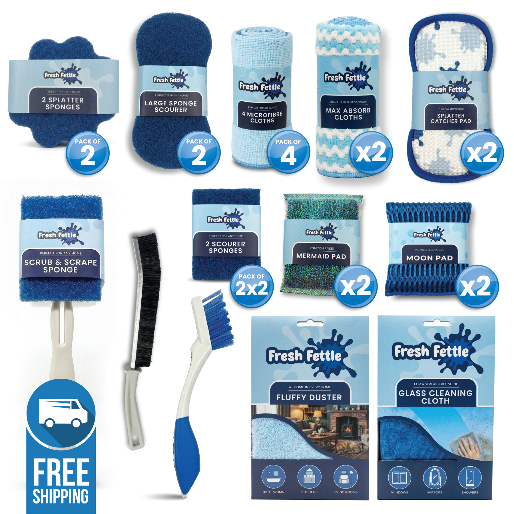 *PRE-ORDER* Fresh Fettle Complete Cleaning Caddy Cleaning Bundle