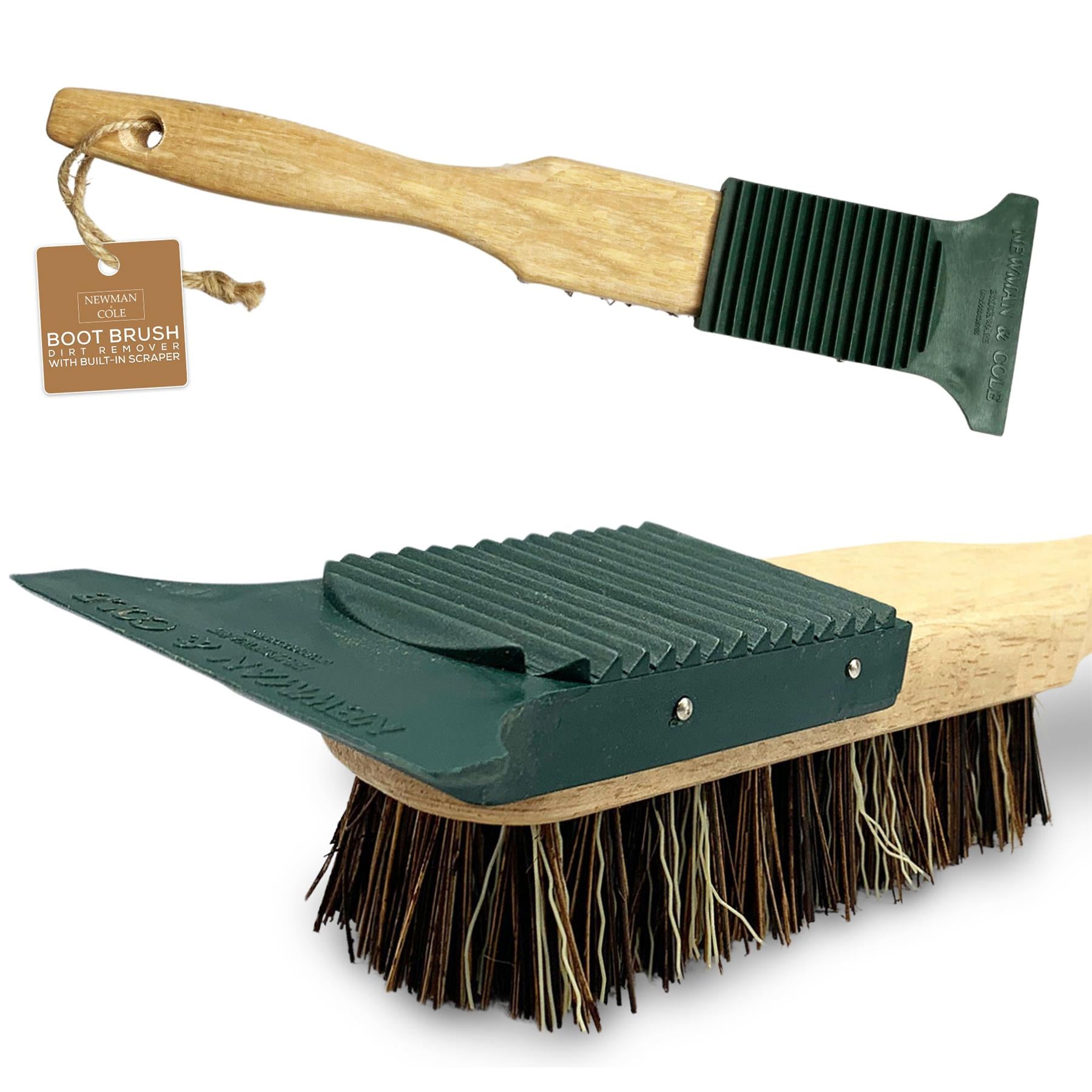 Shoe and Boot Cleaning Brush with Plastic Mud Scraper