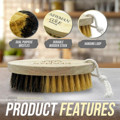 Newman and Cole Vegetable Cleaning Brush | Dual Bristles