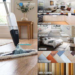 Spray Mop with Washable Microfibre Heads | No Bucket Mop