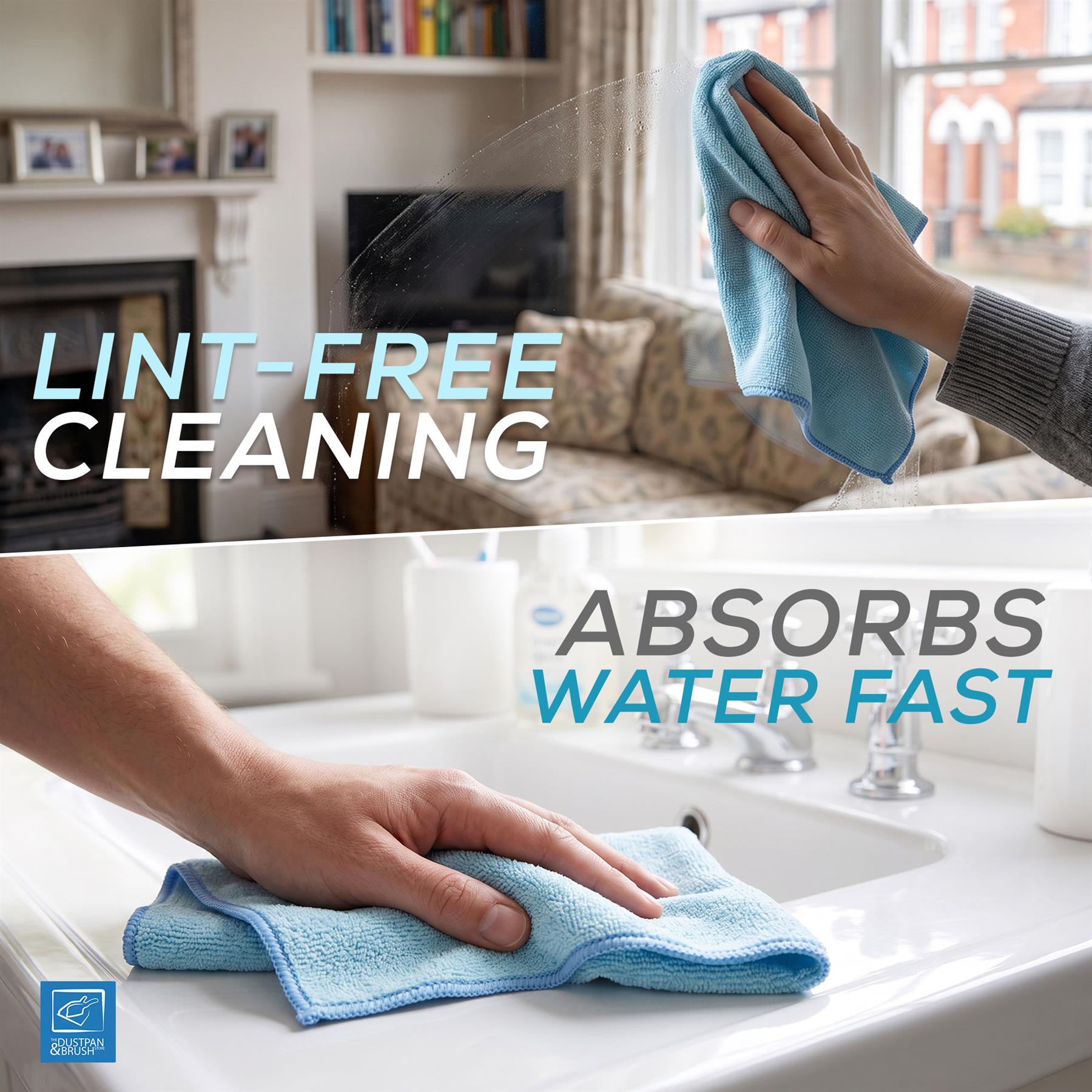Duck Egg Microfibre Cleaning Cloths | Soft Streak Free Cloth