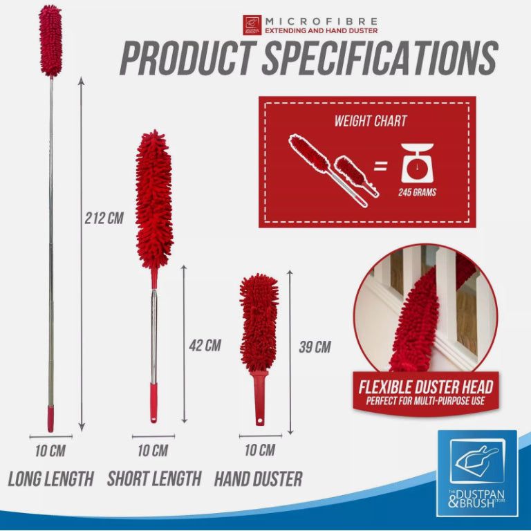 Microfibre Bendy Feather with Extendable Handle & Hand Duster Set