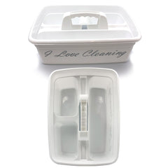 I Love Cleaning Caddy Cleaners Carry Storage Tray