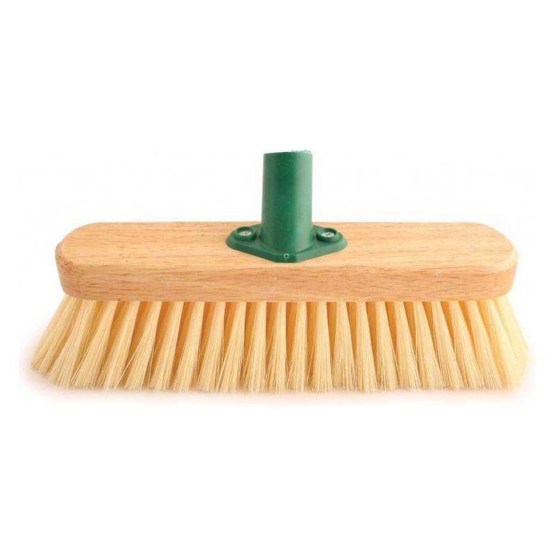 11" Soft Cream Varnished Stock Broom, Soft Sweeping Brush Head