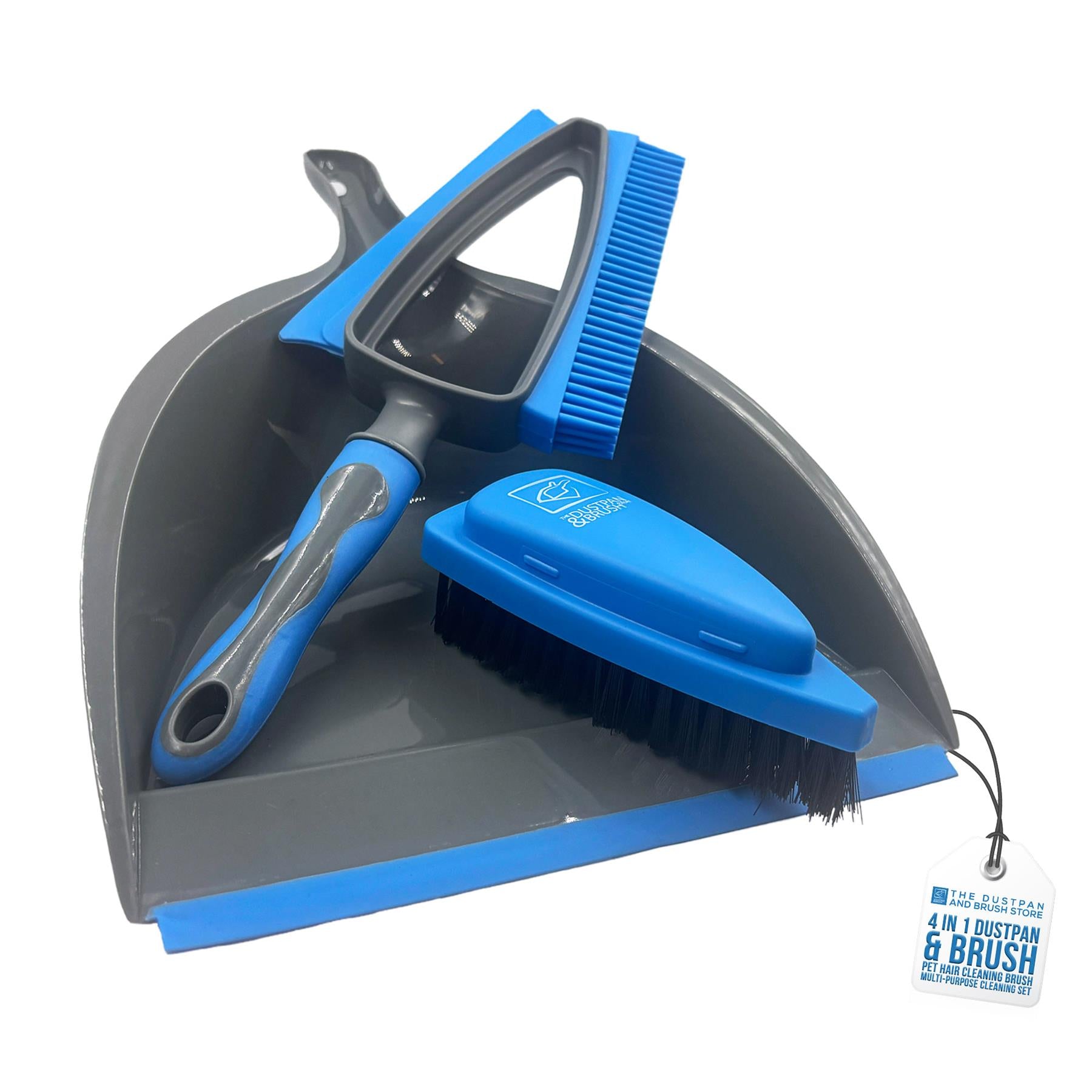4 in 1 Rubber Dustpan and Brush Set