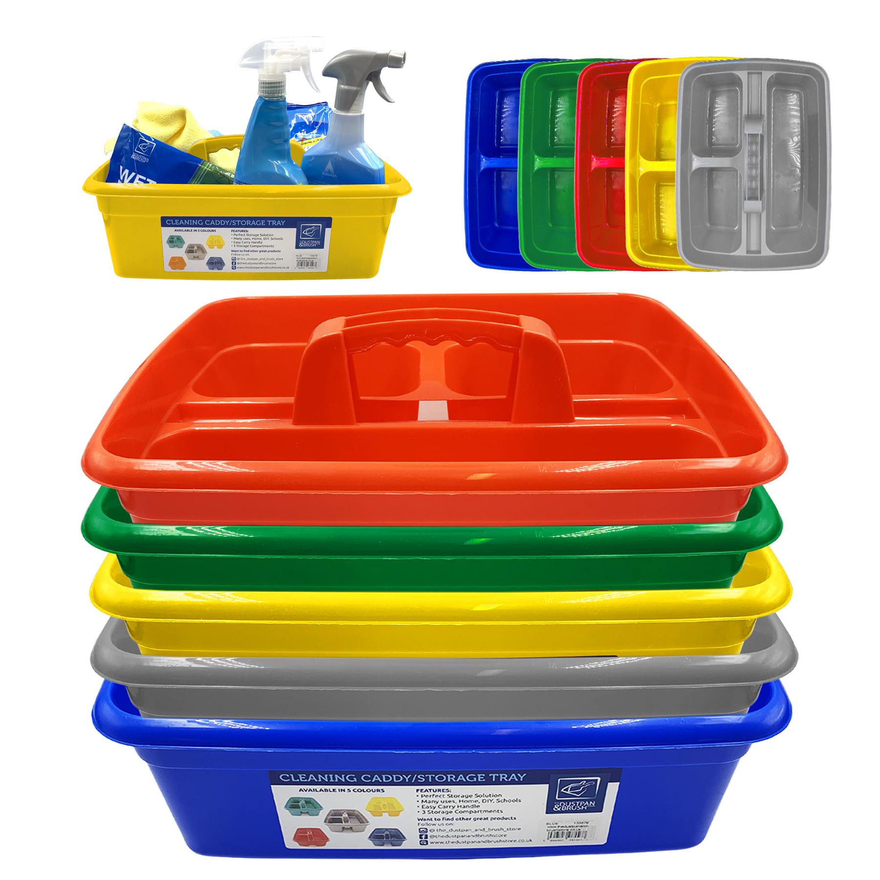 Cleaning Caddy Storage Trays with Handles – Pack of 5