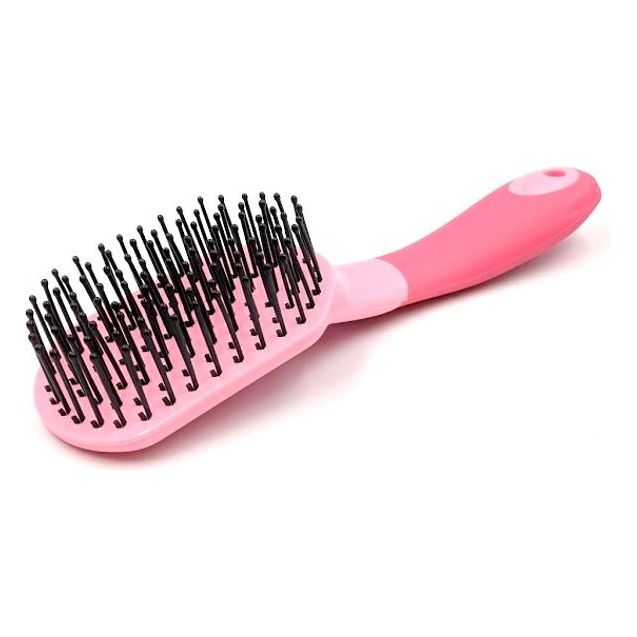 Charles Bentley Slip-Not Equestrian Horse Grooming Cleaning Brush Kit Pink Set