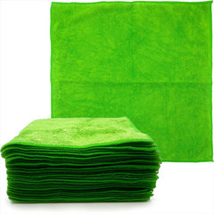 Green Microfibre Cloths - Pack of 10