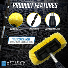 Water Flow Car Wash Brush 3 Section