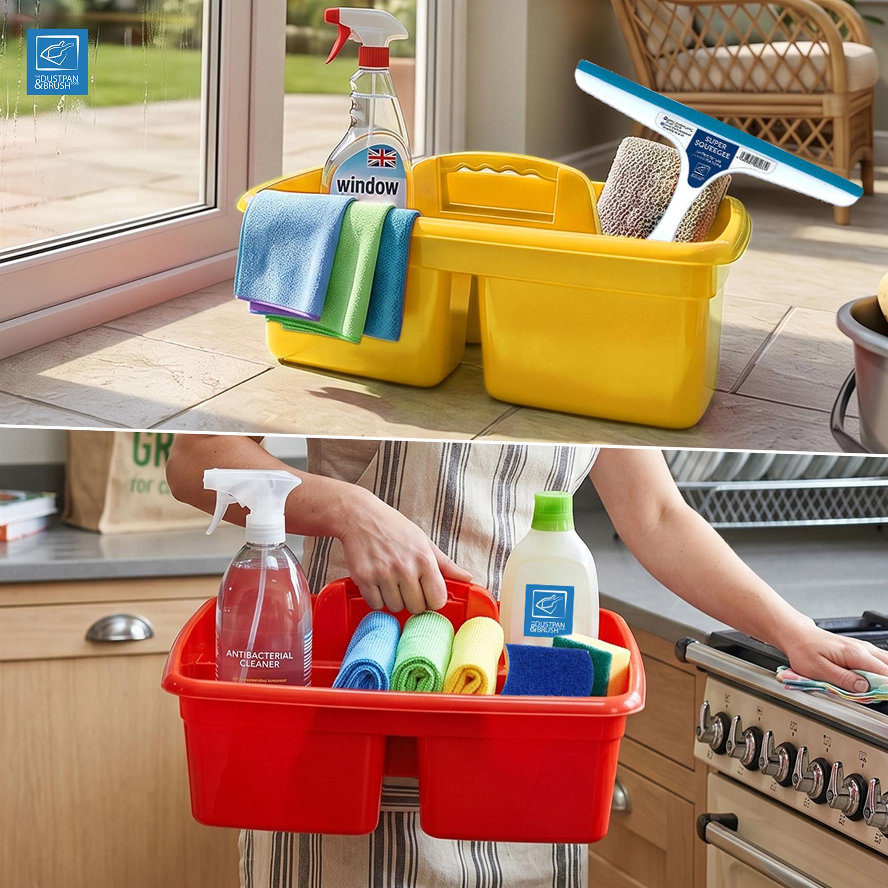 Cleaning Caddy Storage Trays with Handles – Pack of 5