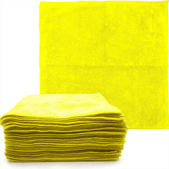 Yellow Microfibre Cloths - Pack of 10