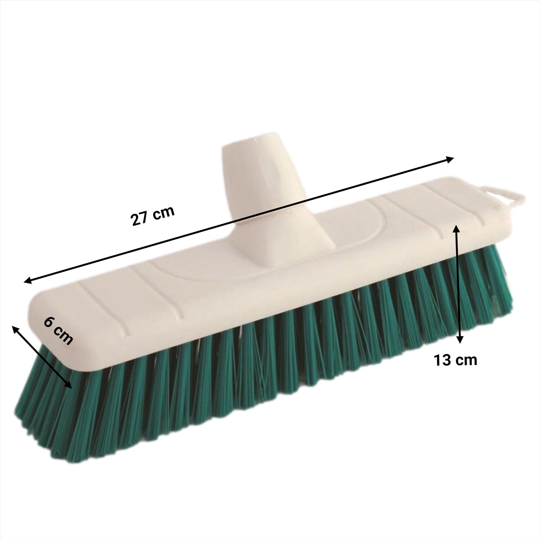 Green 12" 300mm Soft Colour Coded Food Hygiene Brush Sweeping Broom Head Only