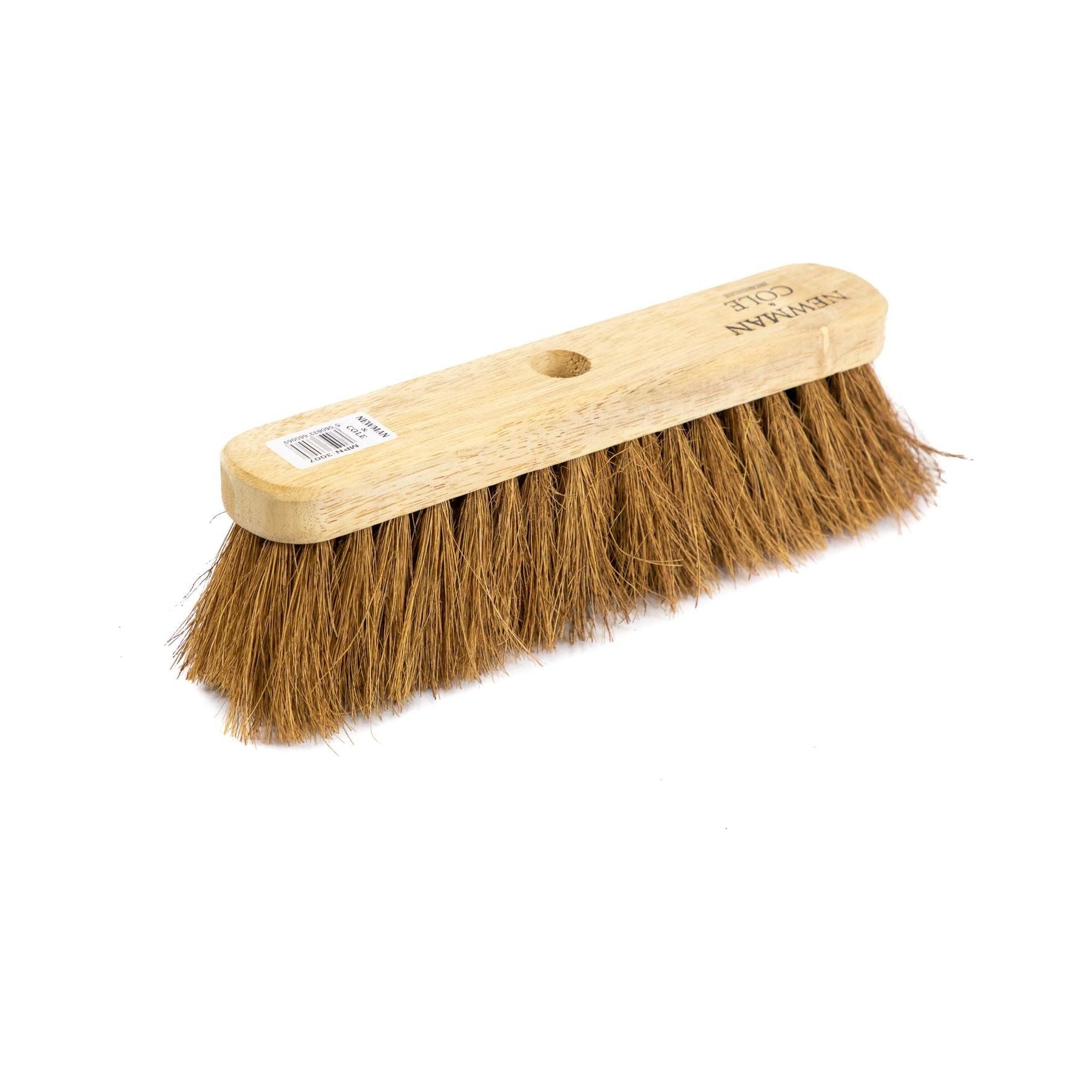 12" Newman and Cole Natural Soft Coco Broom Head with Hole