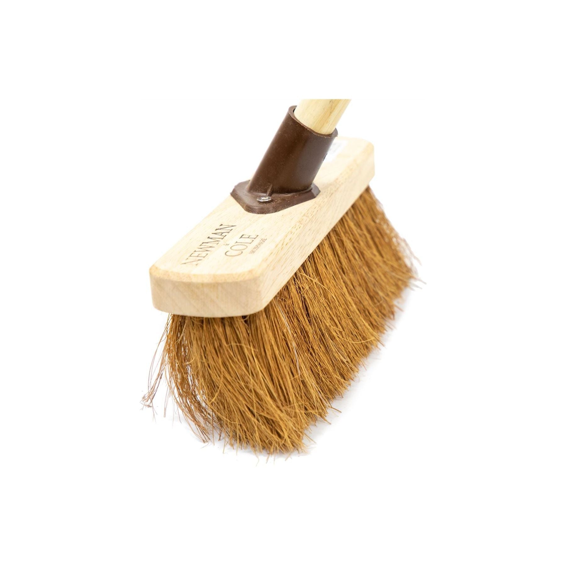 Newman and Cole 12" Natural Coco Broom Head with Plastic Socket Supplied with Handle