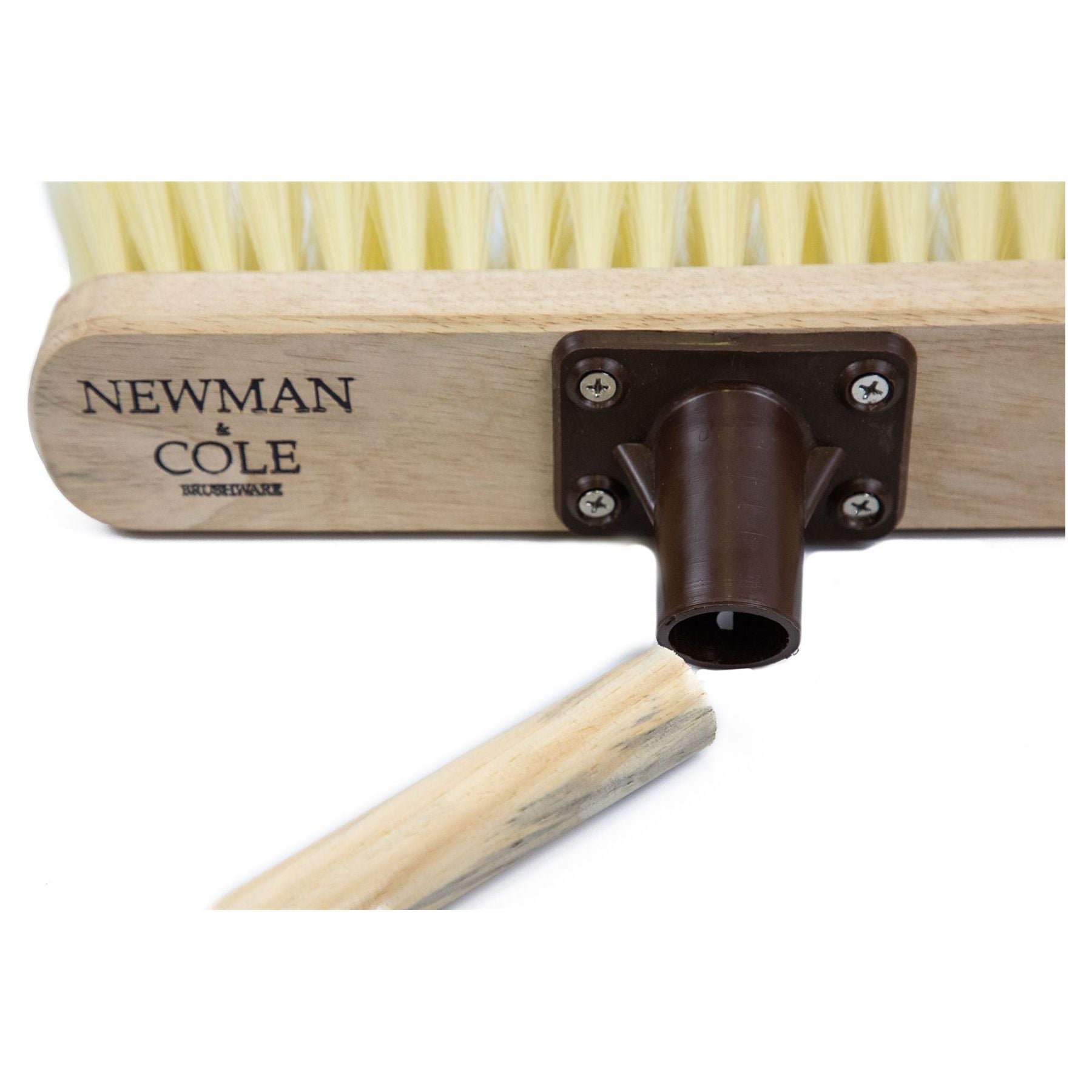 Newman and Cole 12" Soft Crimped Synthetic Broom Head with Plastic Bracket