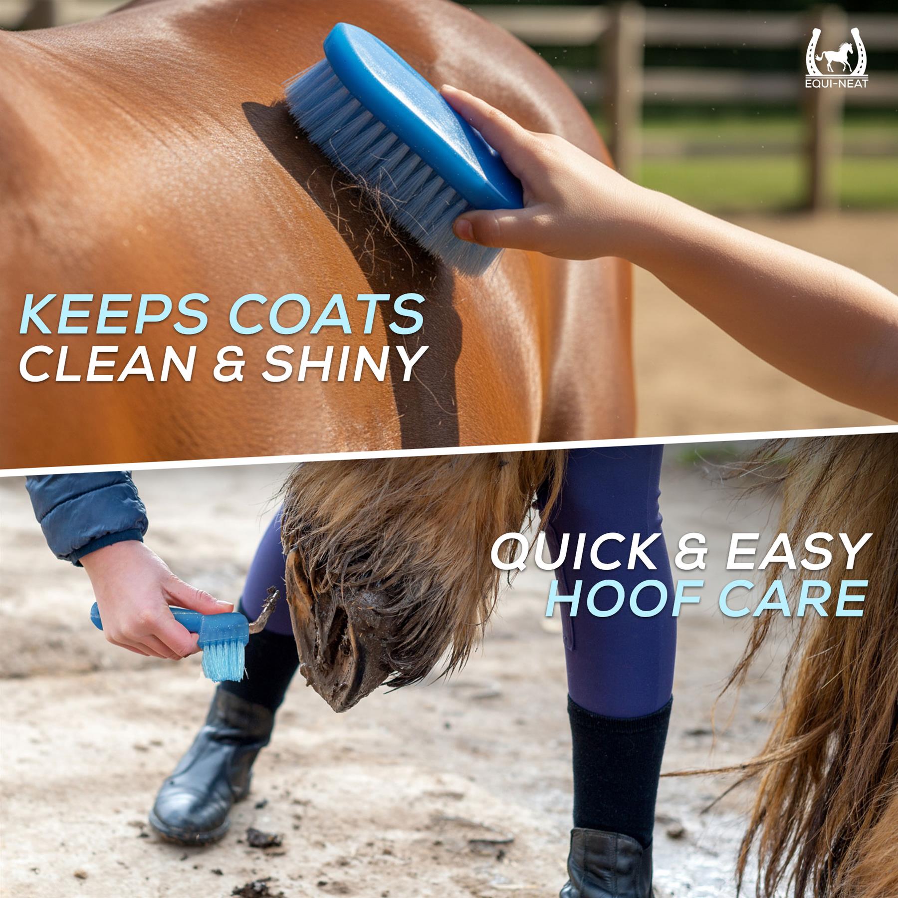 Equi-Neat Childrens Horse Grooming Kit Blue