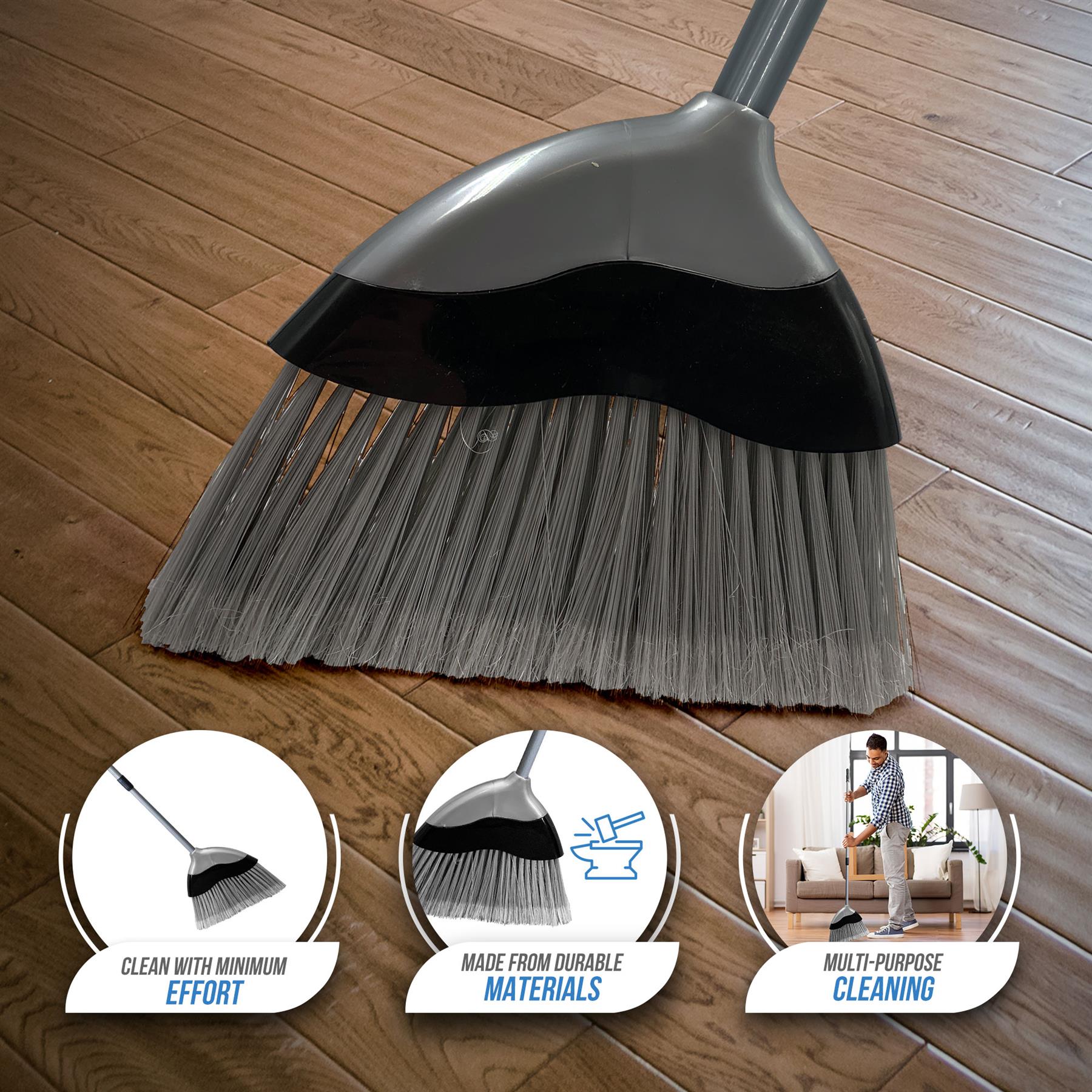 Soft Angled Indoor Broom with Telescopic Handle