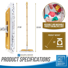 Bamboo Microfibre Floor Mop product specifications - White background