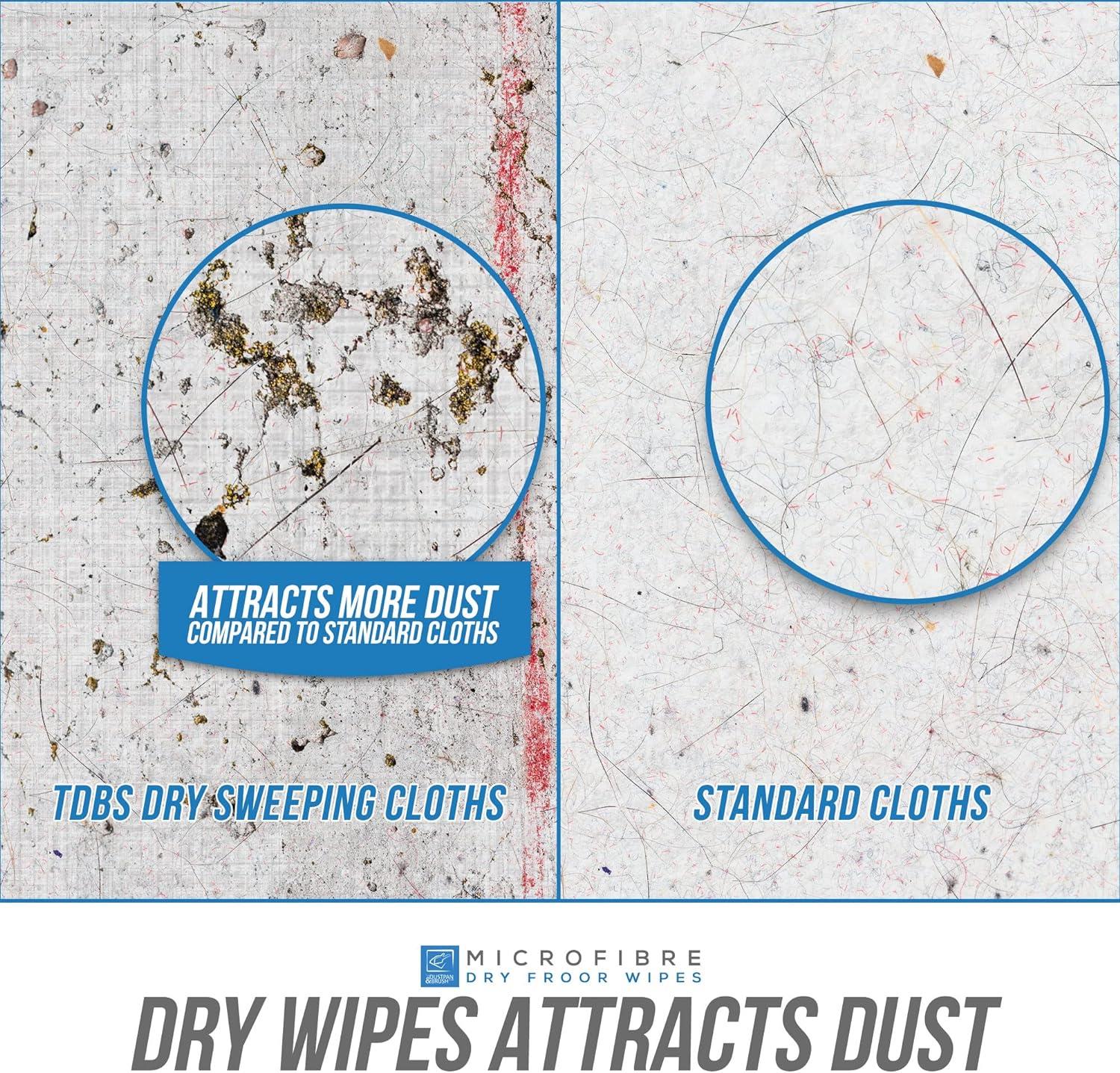 300 Dry Floor Mop Refill Cloths - Pack of 6