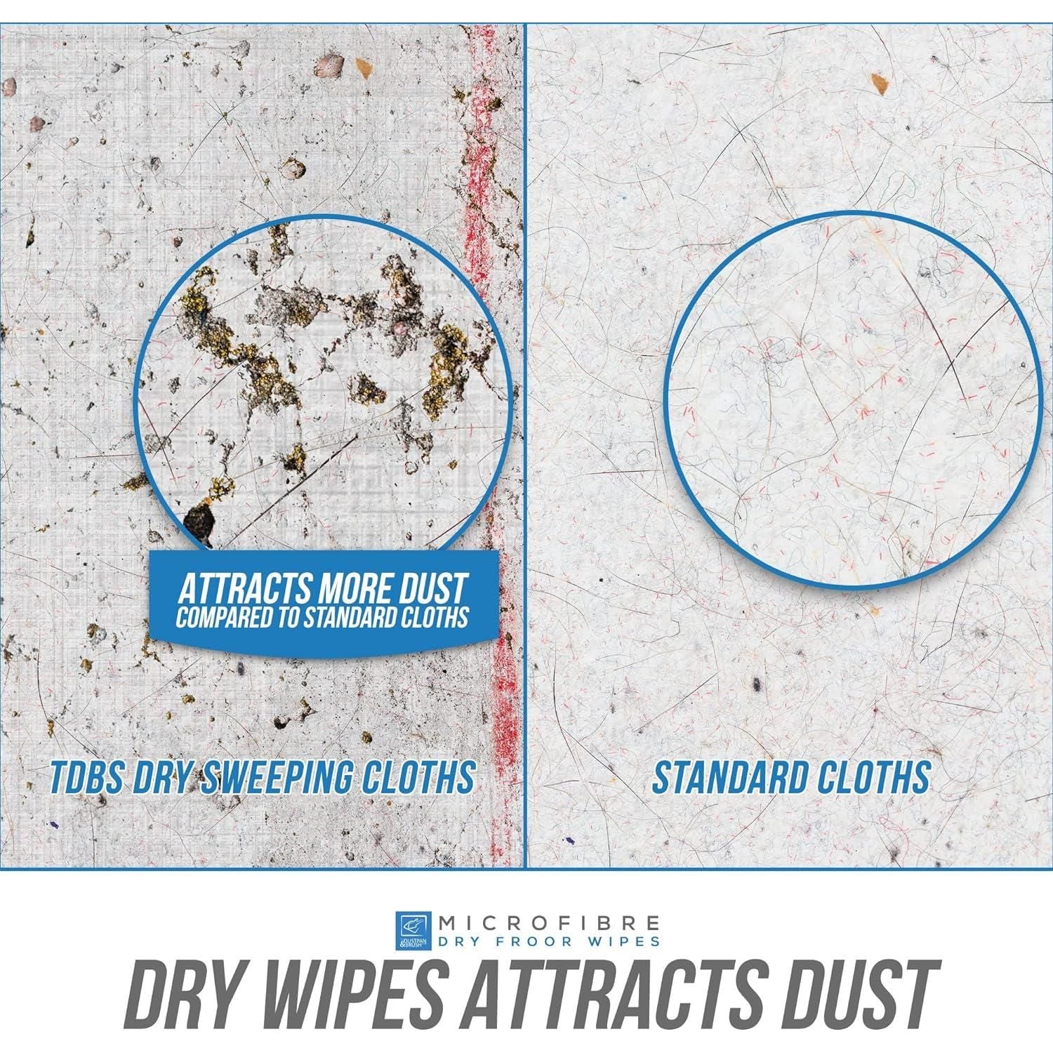 300 Dry Floor Mop Refill Cloths - 6 Packs of 50
