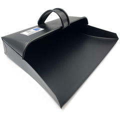 Traditional Black Metal Hooded  Dustpan