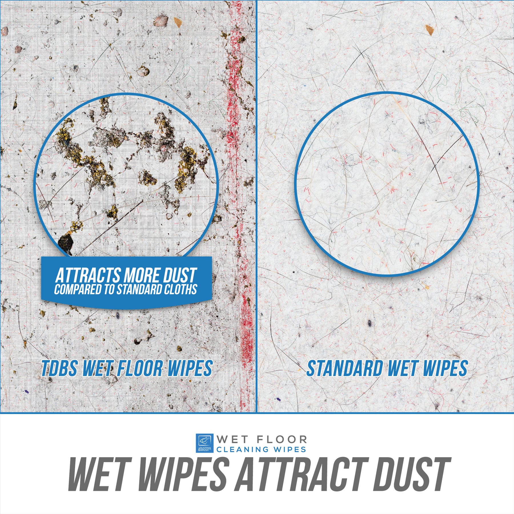 20 Wet Floor Cleaning Wipes - 1 Pack