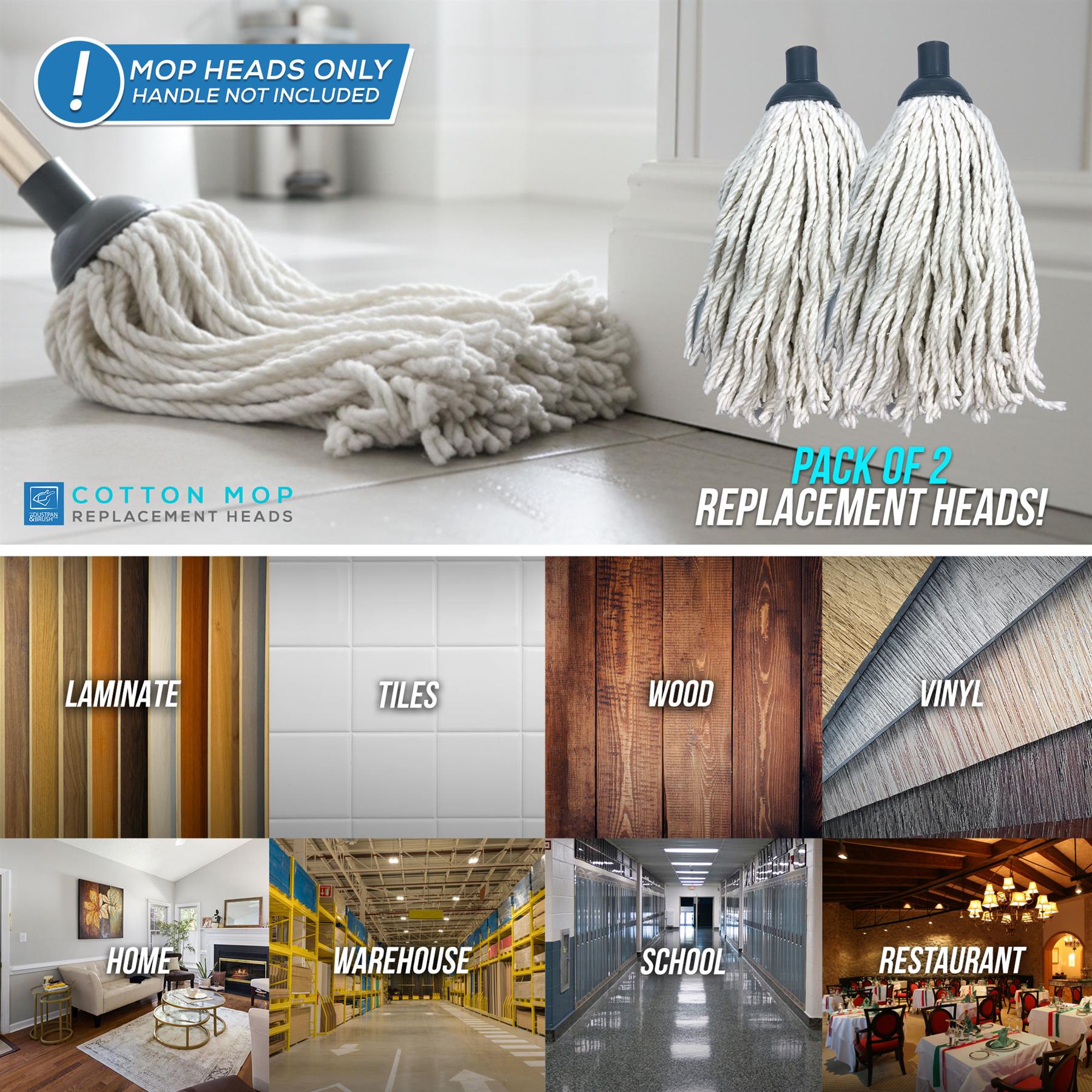 TDBS Cotton Mop Head (PACK of 2)