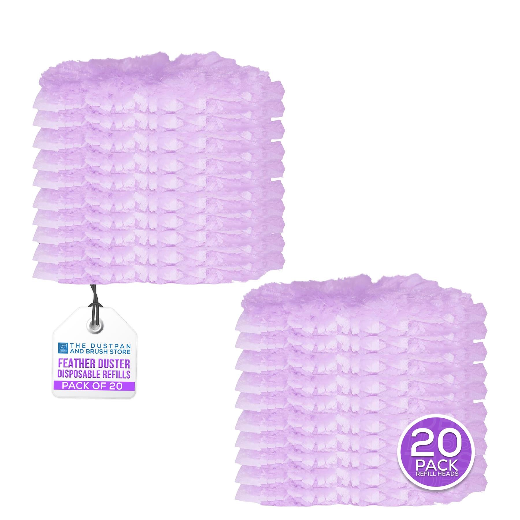 Lilac Fluffy Duster Refills Pack of 20 | Microfibre Heads