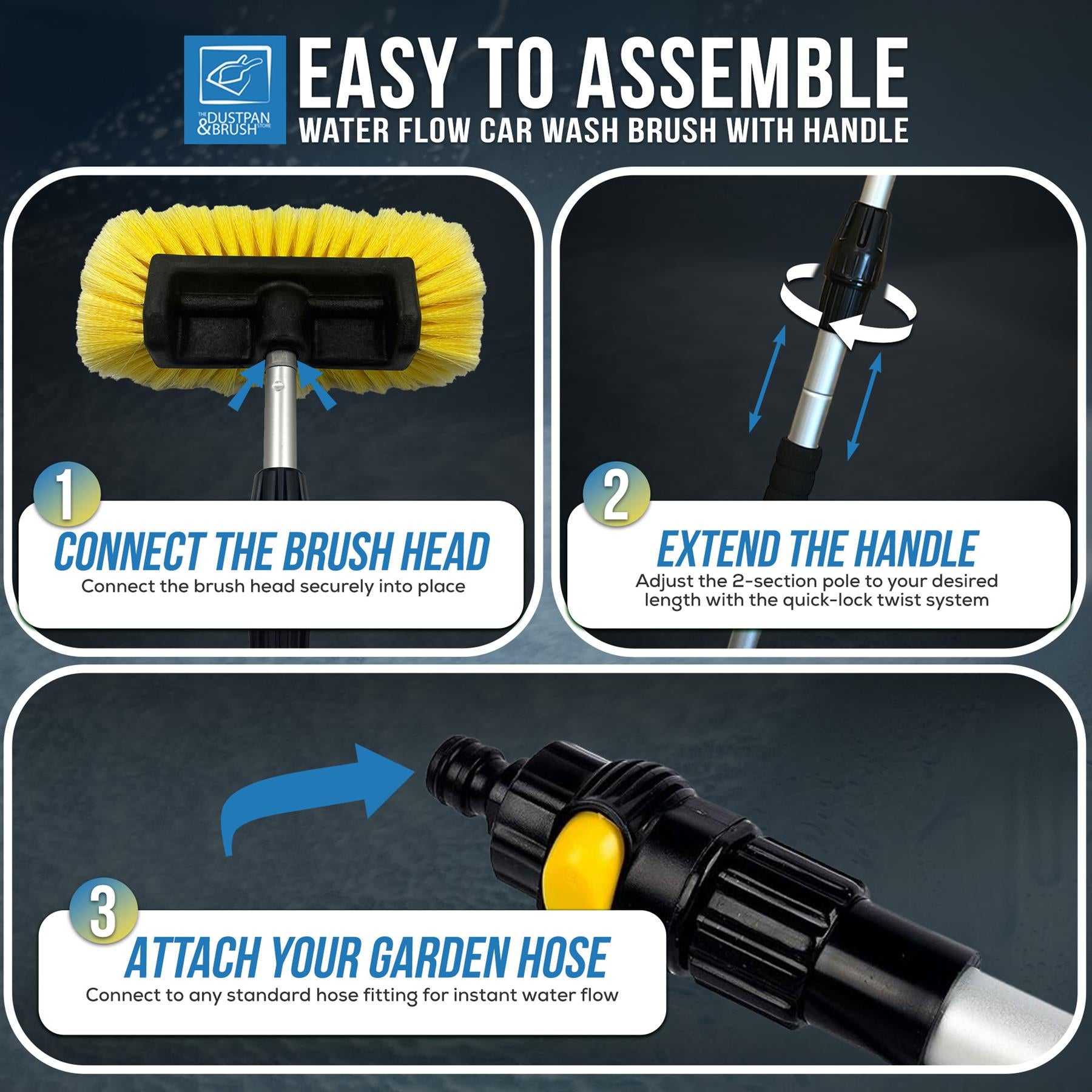 Water Flow Car Wash Brush