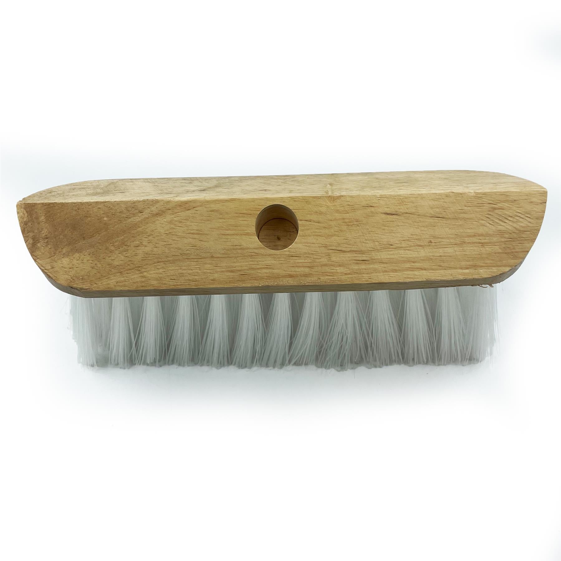 Universal Wooden Gutter Lawn Sweeper Broom Head with Synthetic Bristles