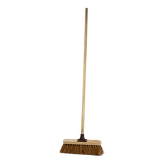 Newman and Cole 12" Natural Coco Broom Head with Plastic Socket Supplied with Handle