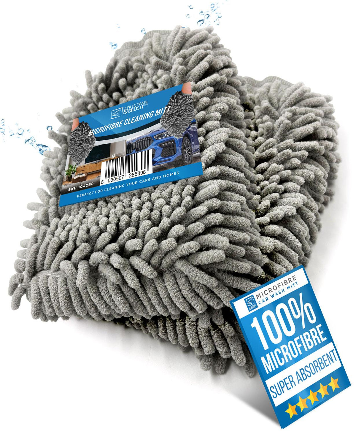 Microfiber Car Wash Mitt - Pack of 2