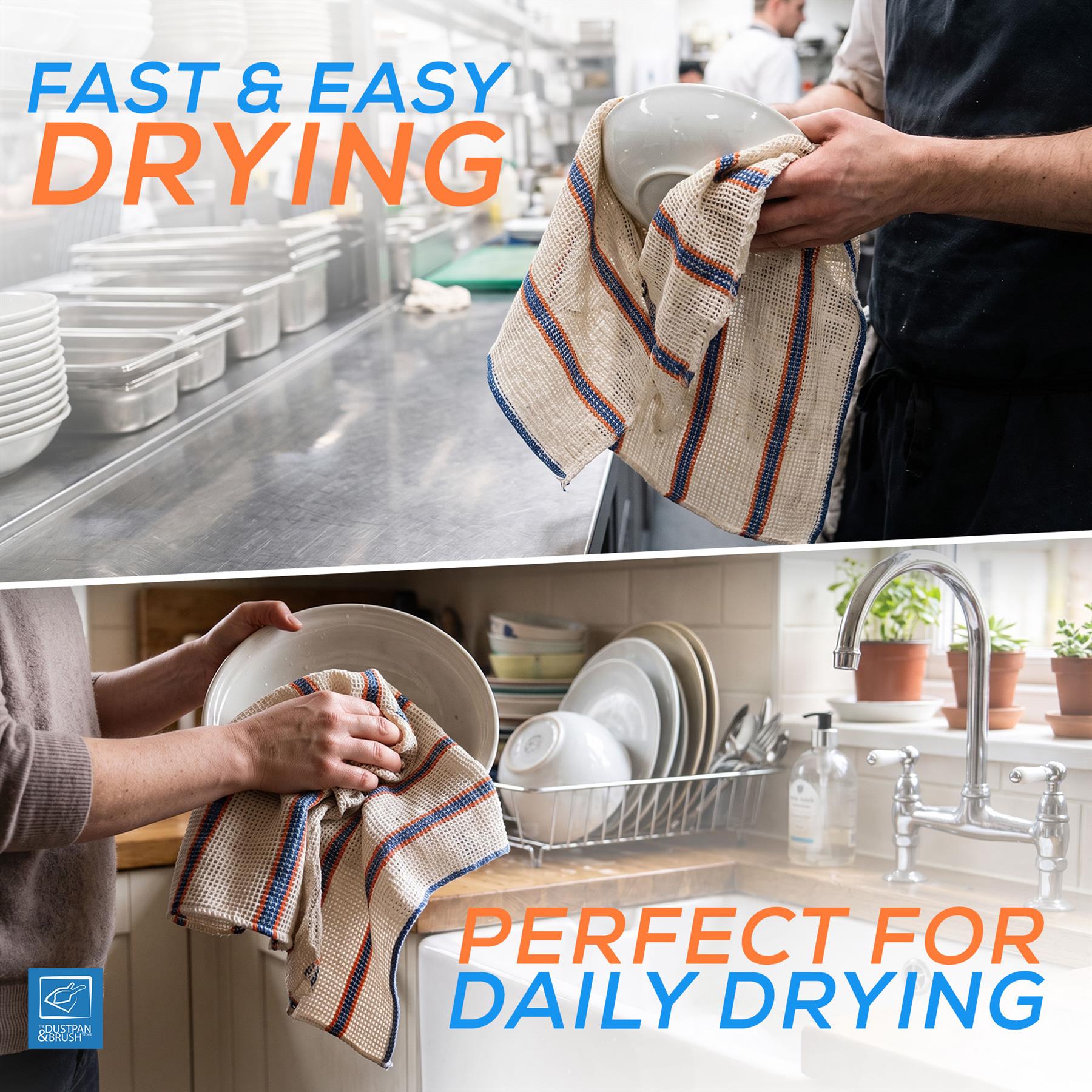 Large Traditional Dish Cloths | Pack of 4