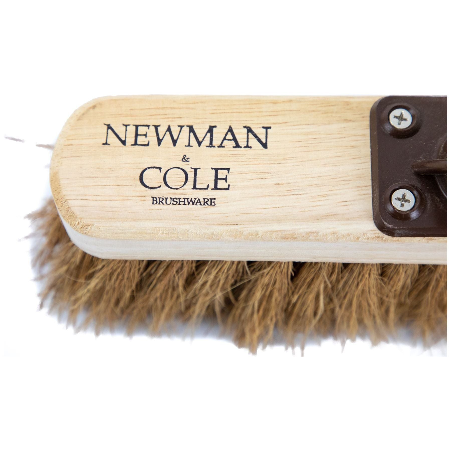 Newman and Cole 12" Natural Coco Broom Head with Plastic Socket Supplied with Handle