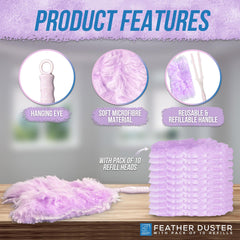 Purple Duster with 10 Disposable Heads