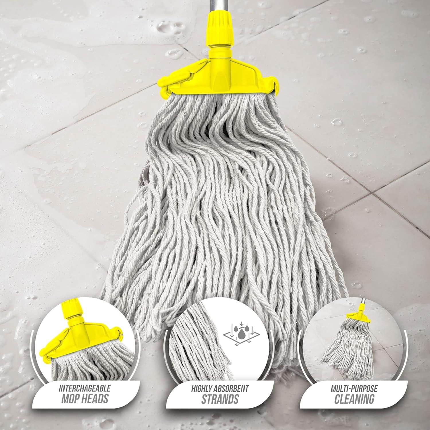 TDBS Yellow Kentucky Mop Set - 5 Heads