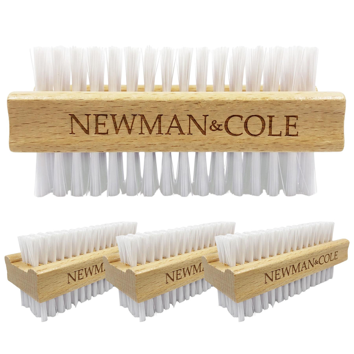 Newman and Cole Wooden Nail Brush - Pack of 3 - The Dustpan and Brush Store